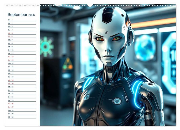 Produktbild: Roboter im Einsatz - Digitale Vernetzung und die Zukunft der Arbeit (Wandkalender 2026 DIN A2 quer), CALVENDO Monatskalender