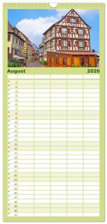 Produktbild: Familienplaner 2026 - Das malerische Colmar im Elsass mit 5 Spalten (Wandkalender, 21 x 45 cm) CALVENDO