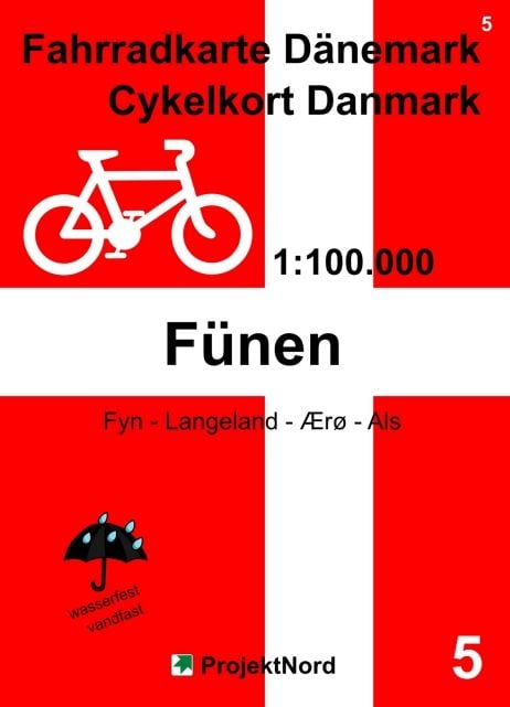 Produktbild: 5 Fahrradkarte D&auml;nemark / Cykelkort Danmark 1:100.000 - F&uuml;nen
