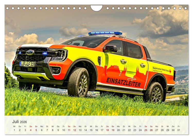 Produktbild: Einsatzfahrzeuge 112 (Wandkalender 2026 DIN A4 quer), CALVENDO Monatskalender