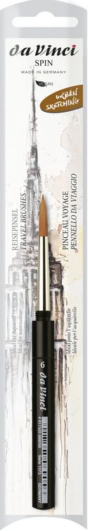 Produktbild: da Vinci Pinsel COSMOTOP-SPIN Aquarellpinsel, Serie 1573 Gr. 6, sogenannter Reisepinsel