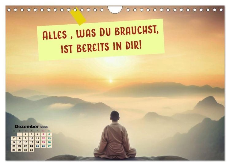 Produktbild: Work - Life - Balance - unterwegs mit coolen Spr&uuml;chen (Wandkalender 2026 DIN A4 quer), CALVENDO Monatskalender