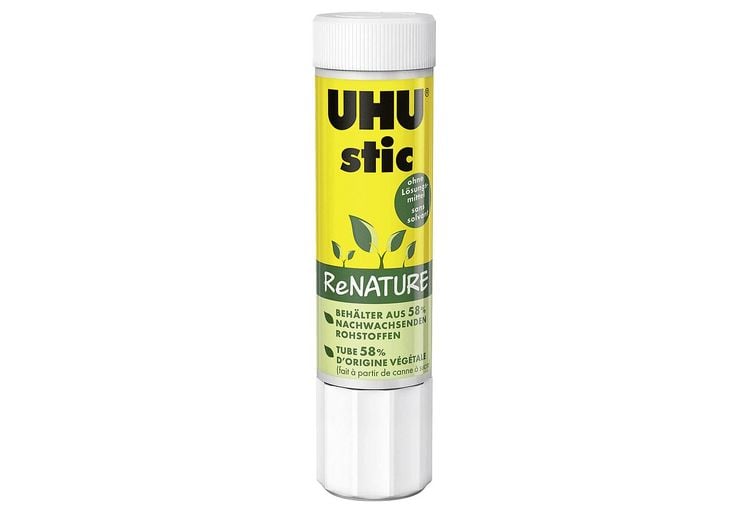 Produktbild: UHU stic ReNATURE Klebestift, ohne L&ouml;sungsmittel, Stiftform mit 21 g