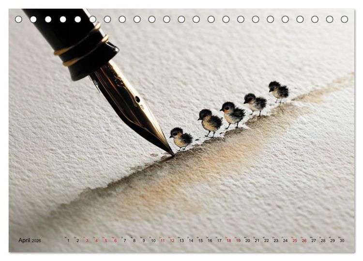 Produktbild: Die leise Magie der Kalligrafie (Tischkalender 2026 DIN A5 quer), CALVENDO Monatskalender