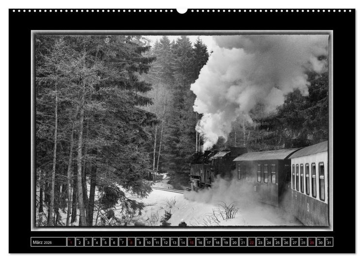Produktbild: Unter Dampf - Eisenbahnromantik im Harz (Wandkalender 2026 DIN A2 quer), CALVENDO Monatskalender