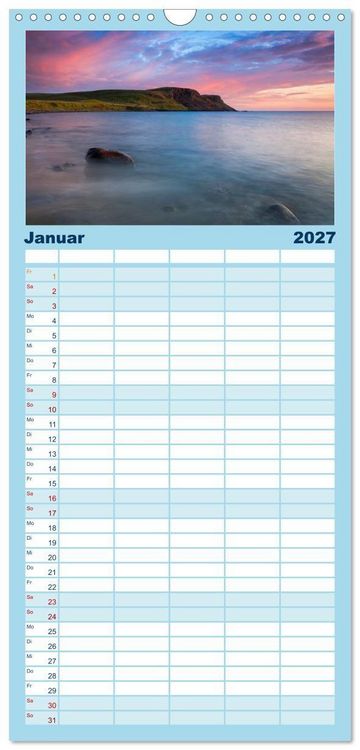 Produktbild: Familienplaner 2027 - Schottland - Wildes Land im Norden mit 5 Spalten (Wandkalender, 21 x 45 cm) CALVENDO