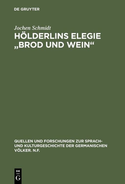 Produktbild: H&ouml;lderlins Elegie "Brod und Wein"
