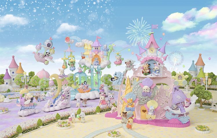 Produktbild: Sylvanian Families 5841 - Baby Dream Amusement Park, Freizeitpark Gl&uuml;ckstraum, Gro&szlig;es Spielset
