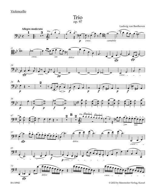 Produktbild: Beethoven, L: Trio f&uuml;r Klavier, Violine und Violoncello B-Du