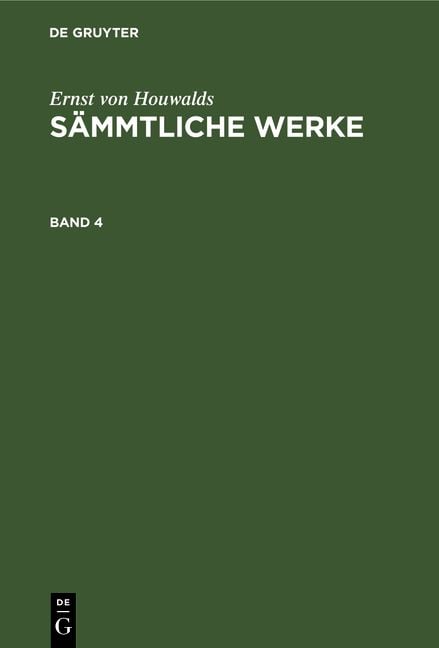 Produktbild: S&auml;mmtliche Werke. Band 4