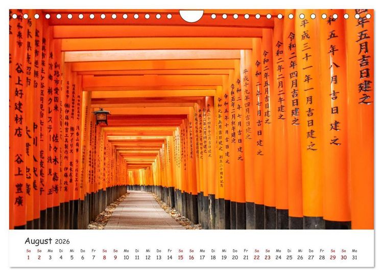 Produktbild: Unterwegs in Japan (Wandkalender 2026 DIN A4 quer), CALVENDO Monatskalender