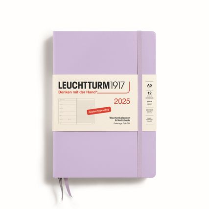 Produktbild: Wochenkalender & Notizbuch Medium (A5) 2025, Lilac, Deutsch