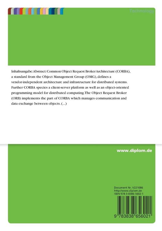 Produktbild: Evaluation and Comparison of CORBA (Object Request Broker) Implementations