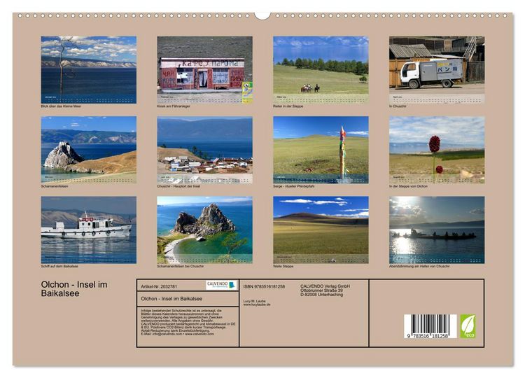 Produktbild: Olchon - Insel im Baikalsee (hochwertiger Premium Wandkalender 2026 DIN A2 quer), Kunstdruck in Hochglanz