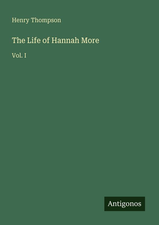 Produktbild: The Life of Hannah More