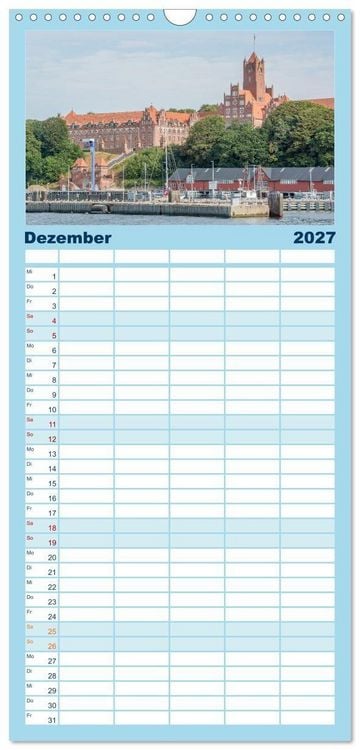 Produktbild: Familienplaner 2027 - Flensburg maritim mit 5 Spalten (Wandkalender, 21 x 45 cm) CALVENDO
