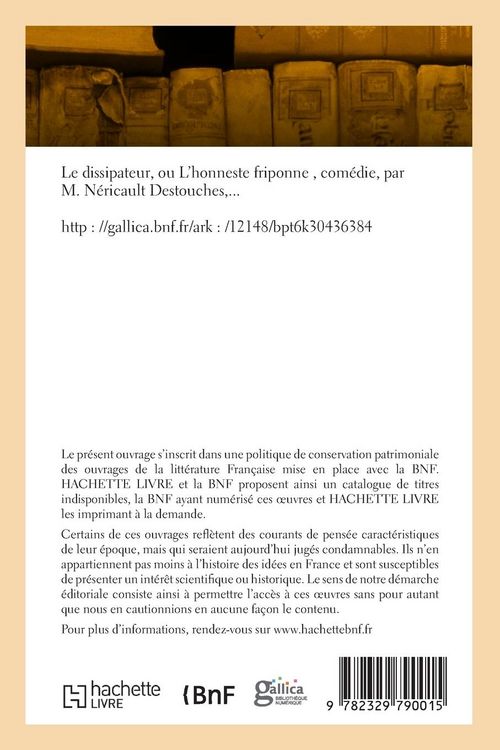 Produktbild: Le dissipateur ou L'honneste friponne, com&eacute;die