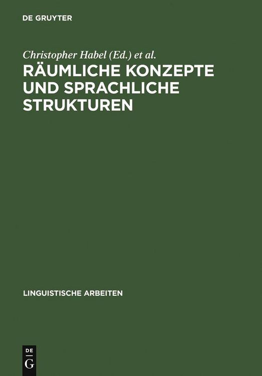 Produktbild: R&auml;umliche Konzepte und sprachliche Strukturen