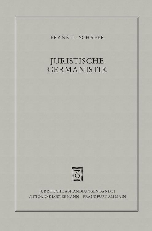 Produktbild: Juristische Germanistik