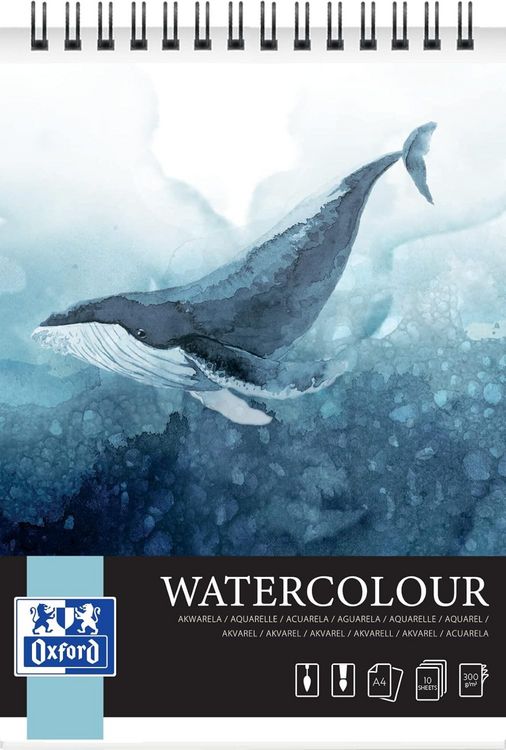 Produktbild: Oxford Art Aquarellblock A4, 10 Blatt, 300g/m&sup2;, 1 St&uuml;ck