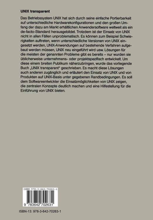 Produktbild: UNIX transparent
