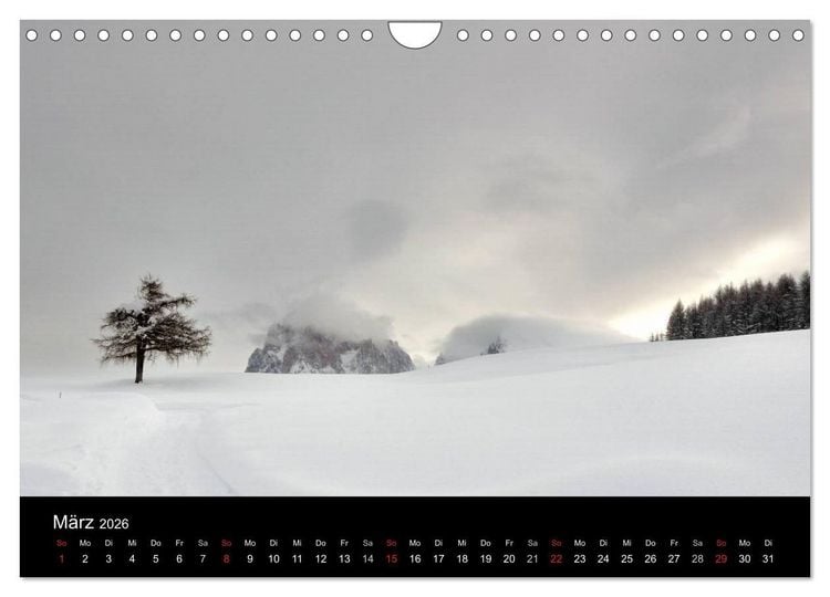 Produktbild: Die Seiser Alm im Winter (Wandkalender 2026 DIN A4 quer), CALVENDO Monatskalender