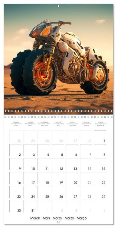 Produktbild: Crazy fantasy Motorbikes (Wall Calendar 2026 12 &times; 12 Inch) CALVENDO 12 Month Wall Calendar