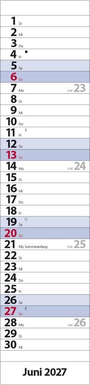 Produktbild: Streifenplaner Compact Blau 2027