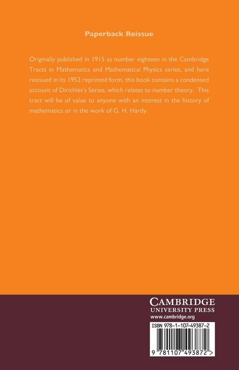 Produktbild: The General Theory of Dirichlet's Series