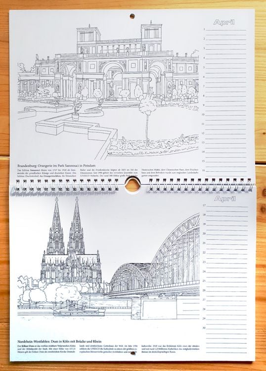 Produktbild: Malbuch mit Geburtstagskalender aus Deutschland | Jahresunabh&auml;ngig | Immerw&auml;hrender Geburtstagskalender