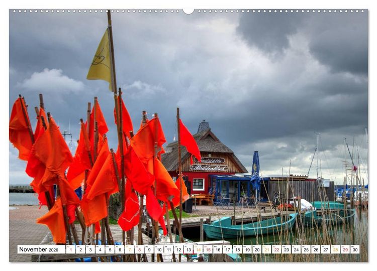 Produktbild: Fischland & Dar&szlig; Traumlandschaft an Ostsee und Bodden (hochwertiger Premium Wandkalender 2026 DIN A2 quer), Kunstdruck in Hochglanz