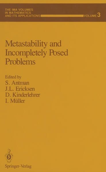 Produktbild: Metastability and Incompletely Posed Problems