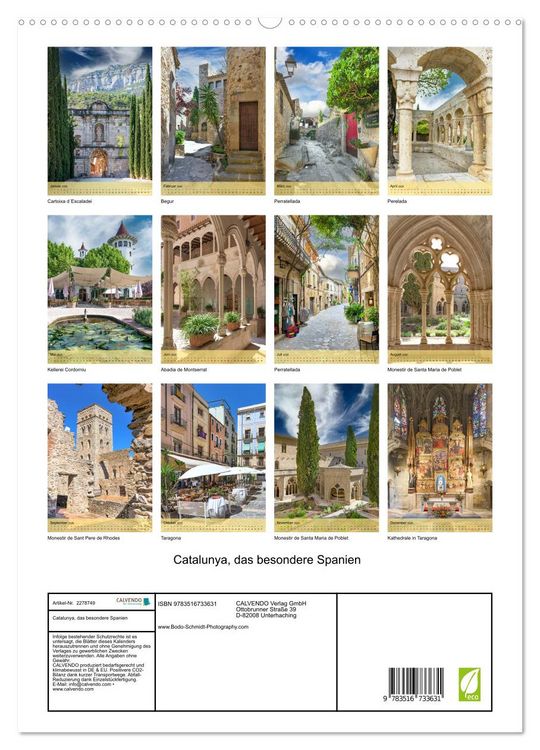 Produktbild: Catalunya, das besondere Spanien (hochwertiger Premium Wandkalender 2026 DIN A2 hoch), Kunstdruck in Hochglanz