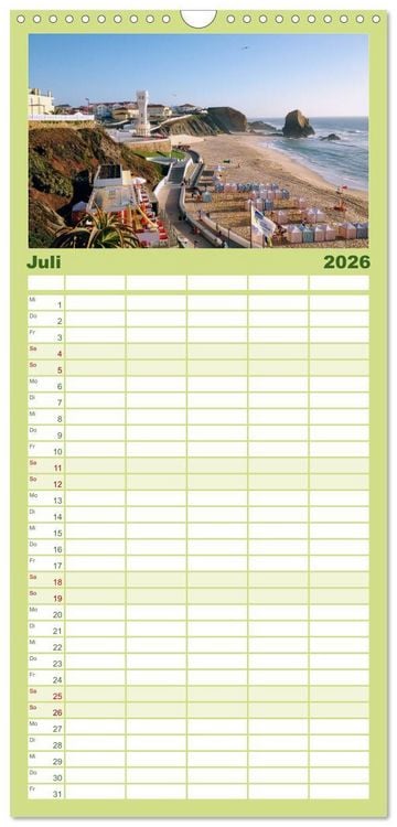 Produktbild: Familienplaner 2026 - Portugal - Das wundersch&ouml;ne Land am Atlantik. mit 5 Spalten (Wandkalender, 21 x 45 cm) CALVENDO