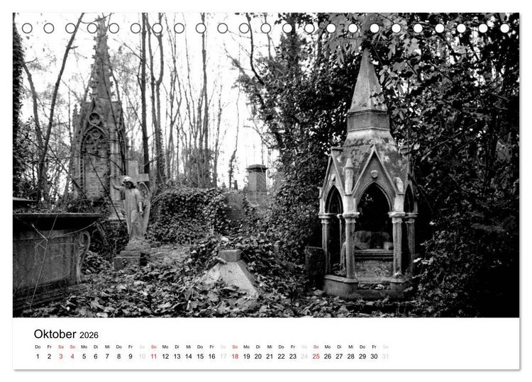Produktbild: Highgate Cemetery London (Tischkalender 2026 DIN A5 quer), CALVENDO Monatskalender