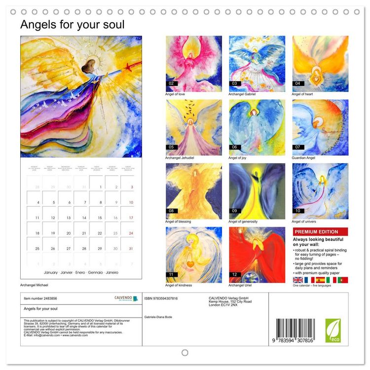Produktbild: Angels for your soul (Wall Calendar 2027 12 &times; 12 Inch) CALVENDO 12 Month Wall Calendar