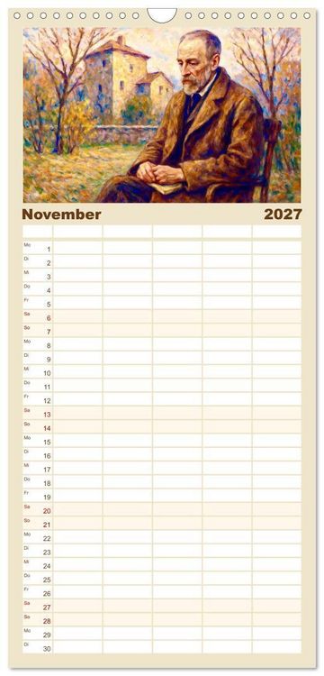 Produktbild: Familienplaner 2027 - Rainer Maria Rilke. Sein Leben, seine Werke mit 5 Spalten (Wandkalender, 21 x 45 cm) CALVENDO