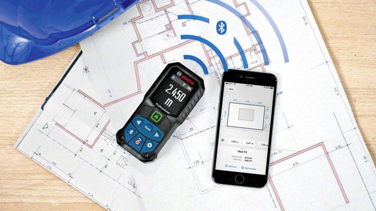 Produktbild: Bosch Professional GLM 50-27 CG Laser-Entfernungsmesser Stativadapter 6.3 mm (1/4"), Bluetooth, Dokumentations-App 50 m