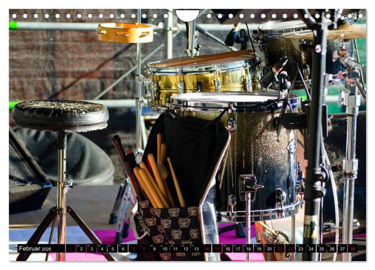 Produktbild: Percussion - Rhythmus im Blut (Wandkalender 2026 DIN A4 quer), CALVENDO Monatskalender