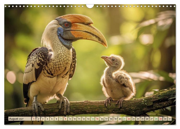 Produktbild: Nashornv&ouml;gel (Wandkalender 2027 DIN A3 quer), CALVENDO Monatskalender