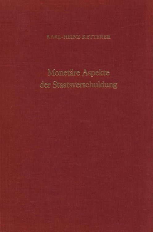 Produktbild: Monet&auml;re Aspekte der Staatsverschuldung.
