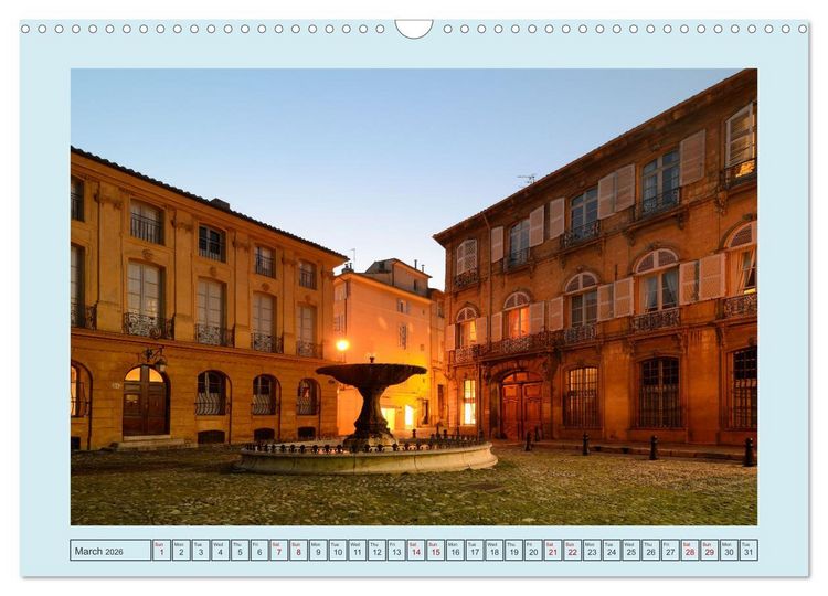 Produktbild: Fountains of Provence (Wall Calendar 2026 DIN A3 landscape), CALVENDO 12 Month Wall Calendar