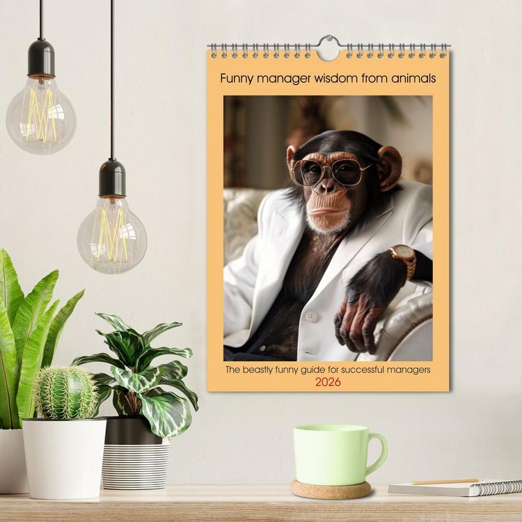Produktbild: Funny manager wisdom from animals (Wall Calendar 2026 DIN A4 portrait), CALVENDO 12 Month Wall Calendar