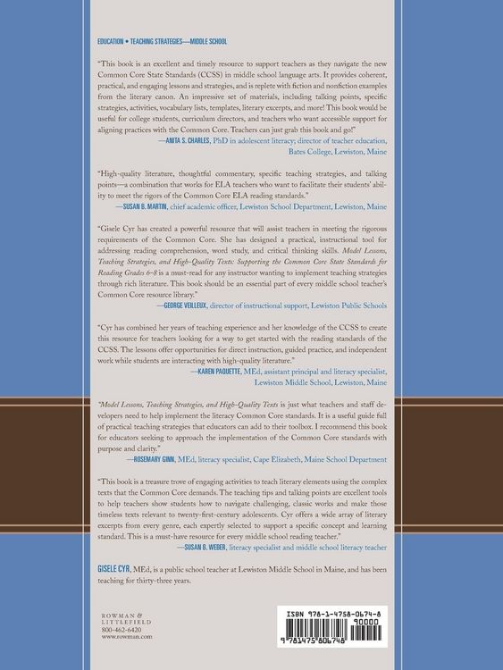 Produktbild: Model Lessons, Teaching Strategies, and High-Quality Texts