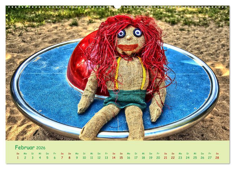 Produktbild: Mein Name ist Jute, wir sind auf dem Spielplatz (hochwertiger Premium Wandkalender 2026 DIN A2 quer), Kunstdruck in Hochglanz