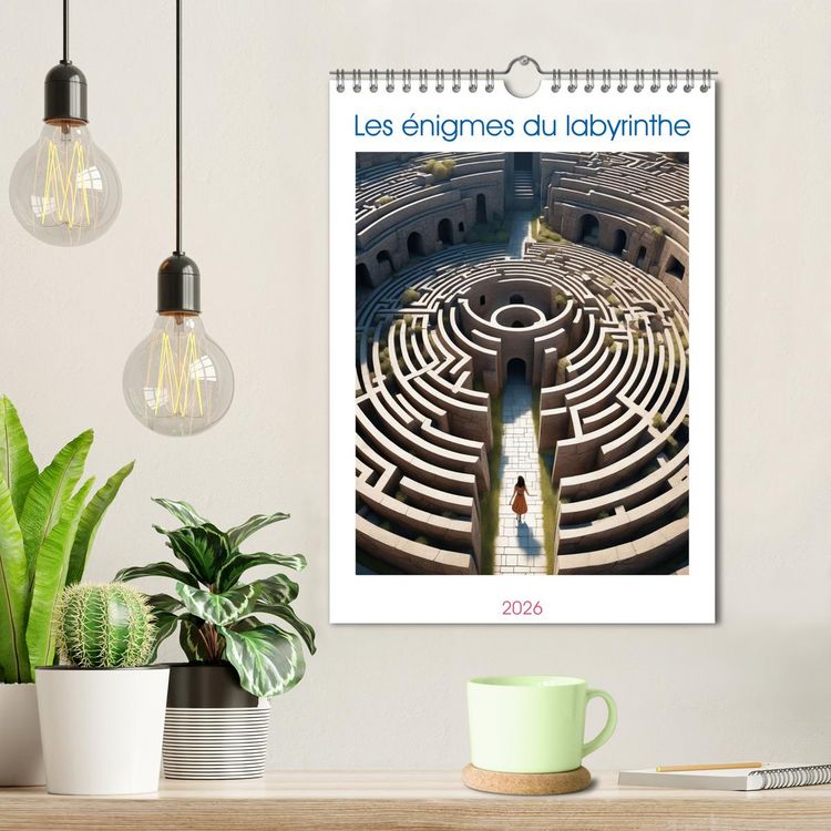 Produktbild: Les &eacute;nigmes du labyrinthe (Calendrier mural 2026 DIN A4 horizontal), CALVENDO calendrier mensuel