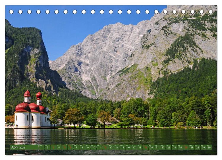Produktbild: Romantic Places In Bavaria (Desk Calendar 2026 DIN A5 landscape), CALVENDO 12 Month DeskCalendar