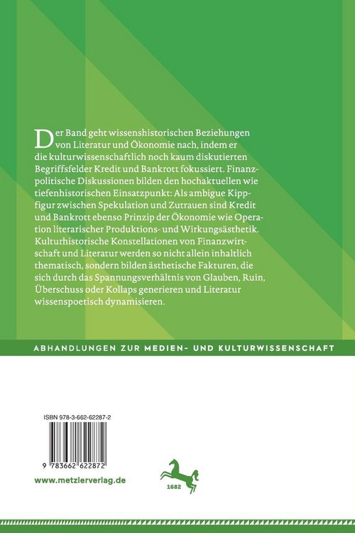 Produktbild: Kredit und Bankrott in der deutschsprachigen Literatur