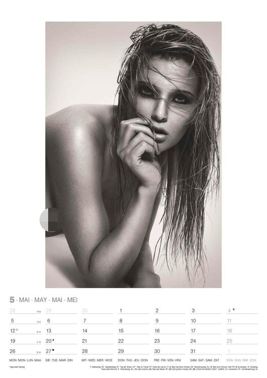 Naked 2025 Wand Kalender 29 7x42 Erotik Kalender Frauen Woman