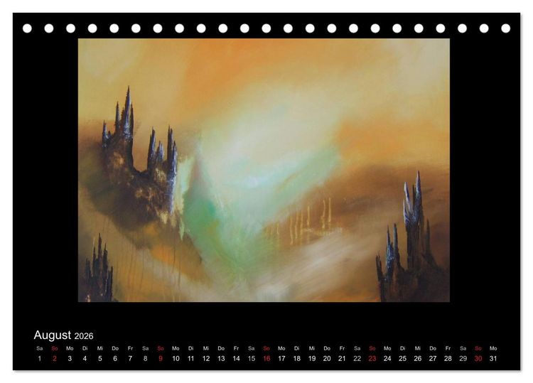 Produktbild: Kunstkalender von Michaela Nagel (Tischkalender 2026 DIN A5 quer), CALVENDO Monatskalender